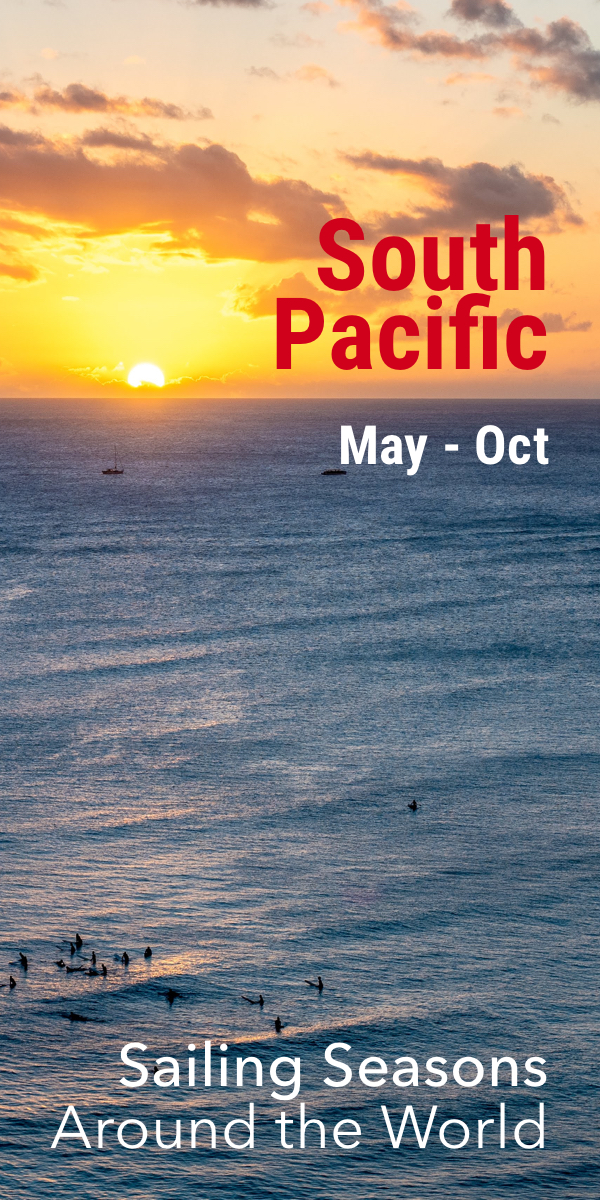 Pinterest image for The Sailing Seasons Around the World (with Map)