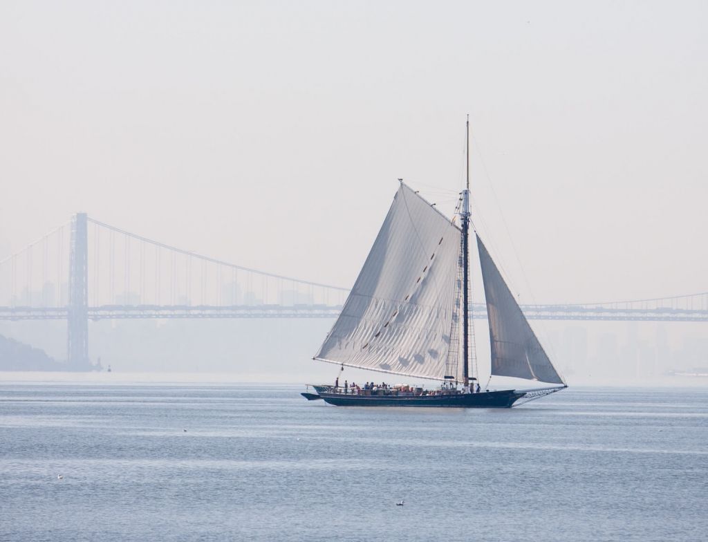 gaff rigged sailboat