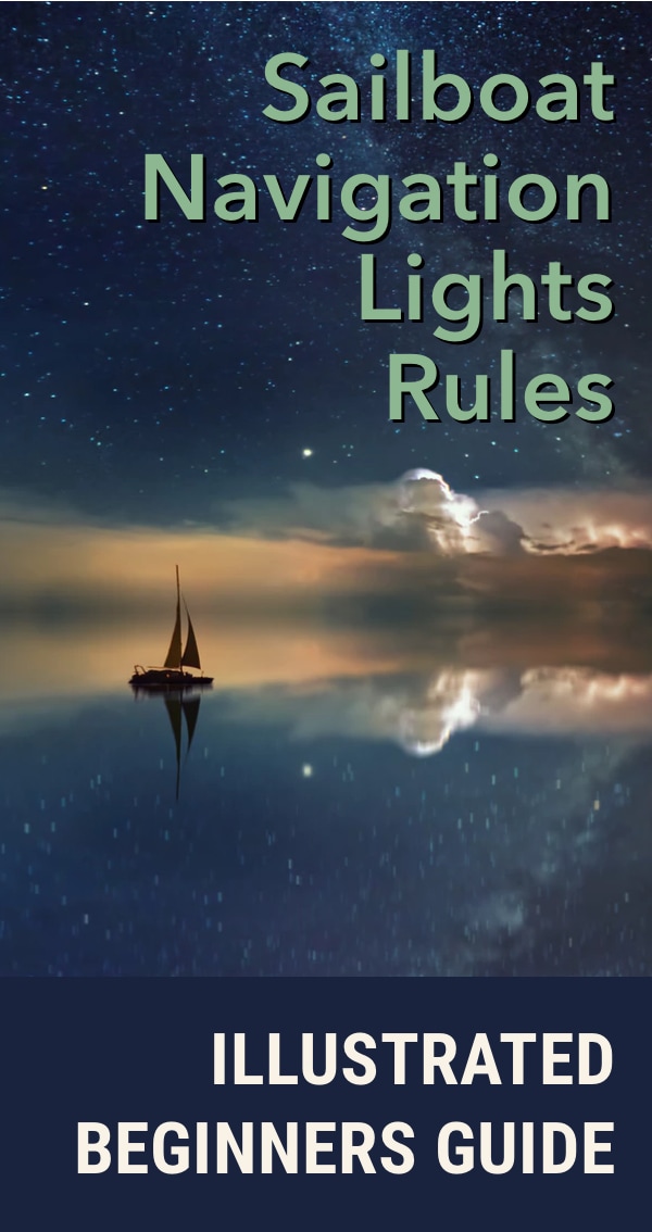 Pinterest image for Boat Navigation Lights Rules: Illustrated Beginners Guide