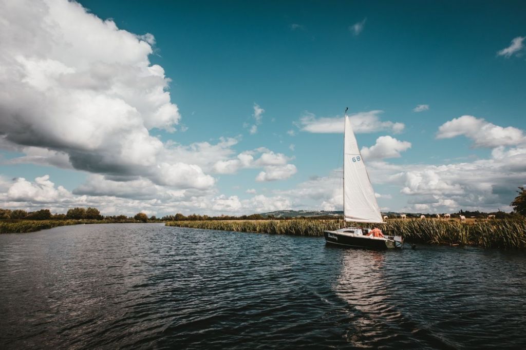 small light sailboat