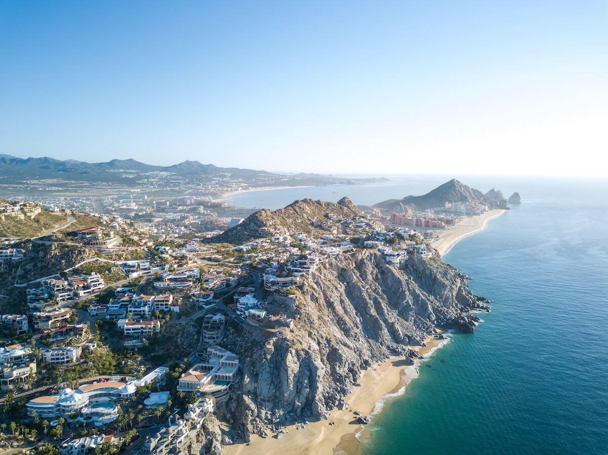 Aerial view of Cabo, Bay of California (Baja California)