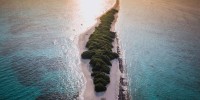 Atolls of the Maldives at dusk
