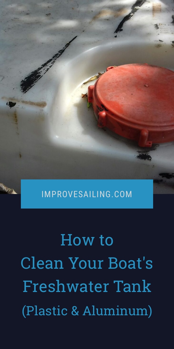 Pinterest image for How To Clean Your Boat's Freshwater Tank (Plastic & Aluminum)