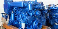 Blue Industrial Marine Diesel Engine